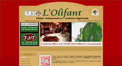 Desktop Screenshot of hotel-blaye-lolifant.fr